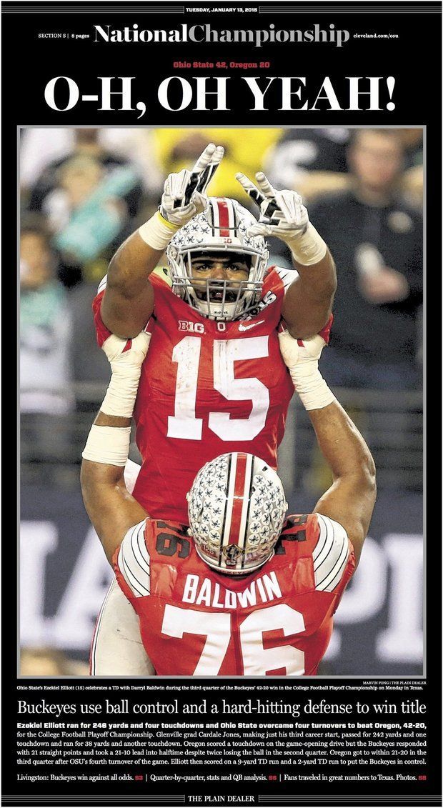 15 Ezekiel Elliott Ohio State Buckeyes Mens Pictorial Fashion