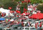 OSU fans tailgating before an Ohio State home game