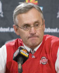 Coach Tressel meets with the media following the 2009 Fiesta Bowl (Photo: Jim Davidson, The Ozone