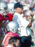 Ohio State coach Woody Hayes on the sideline during a game